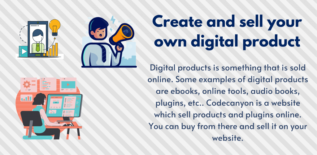 Create a digital product and make money from website traffic 