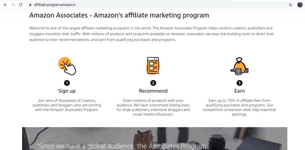 Amazon's affiliate marketing program