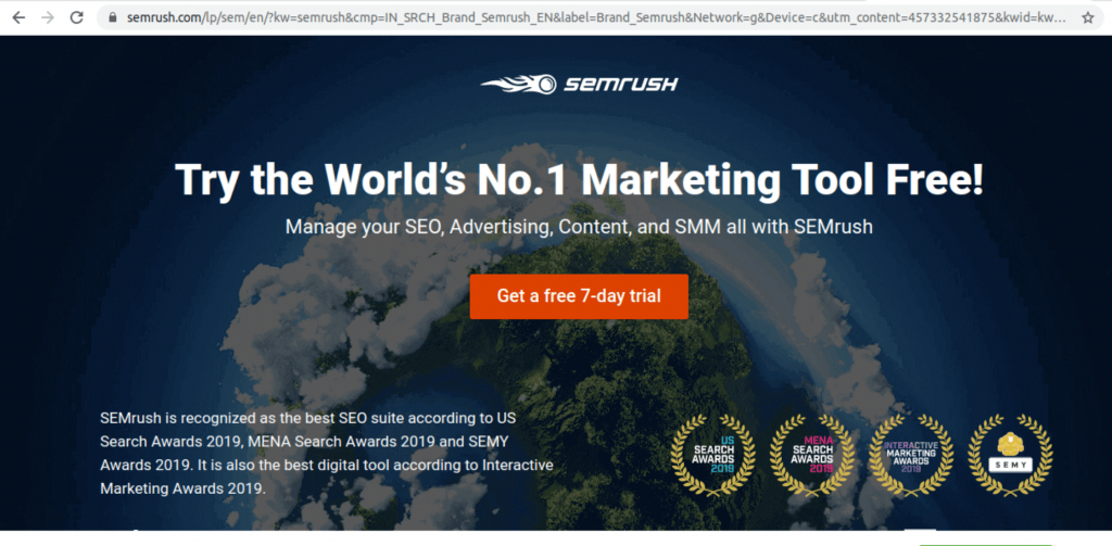 Semrush - best keyword research tool. 