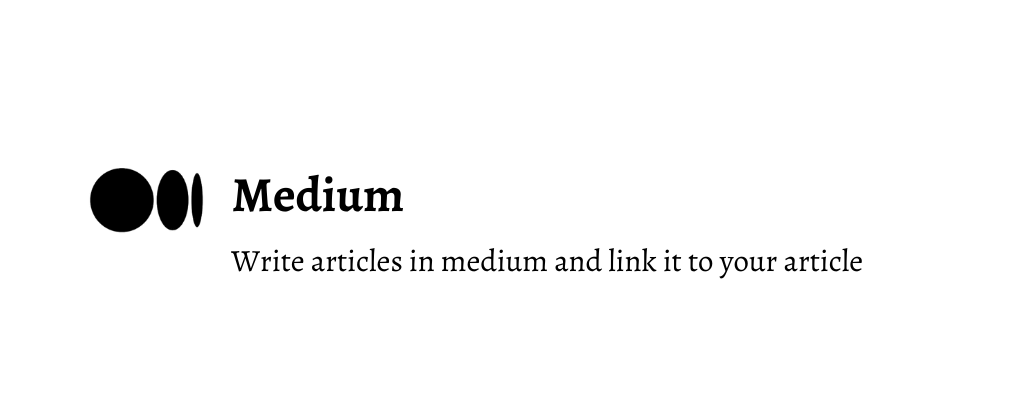 Write articles on medium for backlink