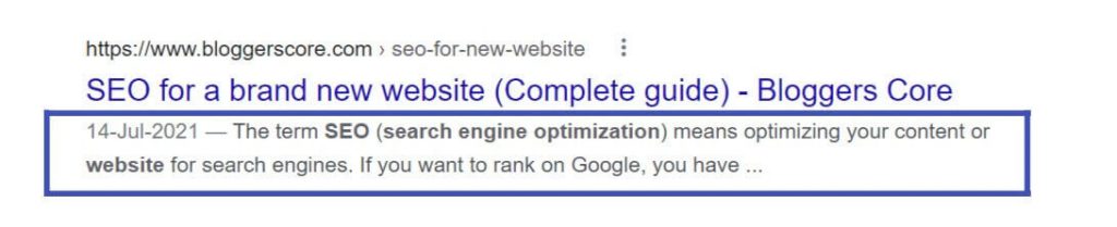 perfect meta description - on page seo