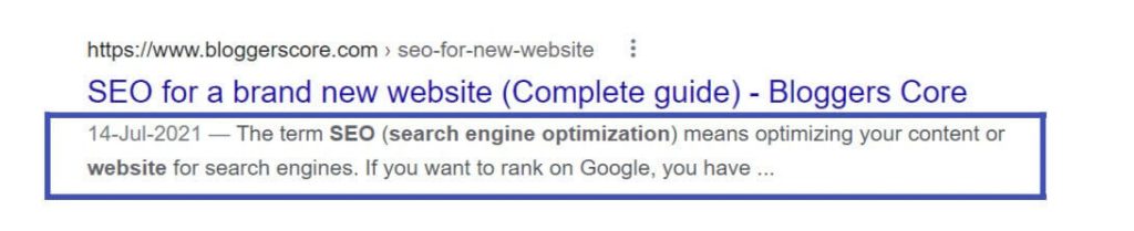 perfect meta description - on page seo