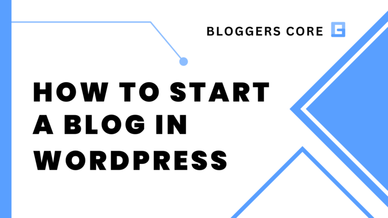 how to start a blog in wordpress