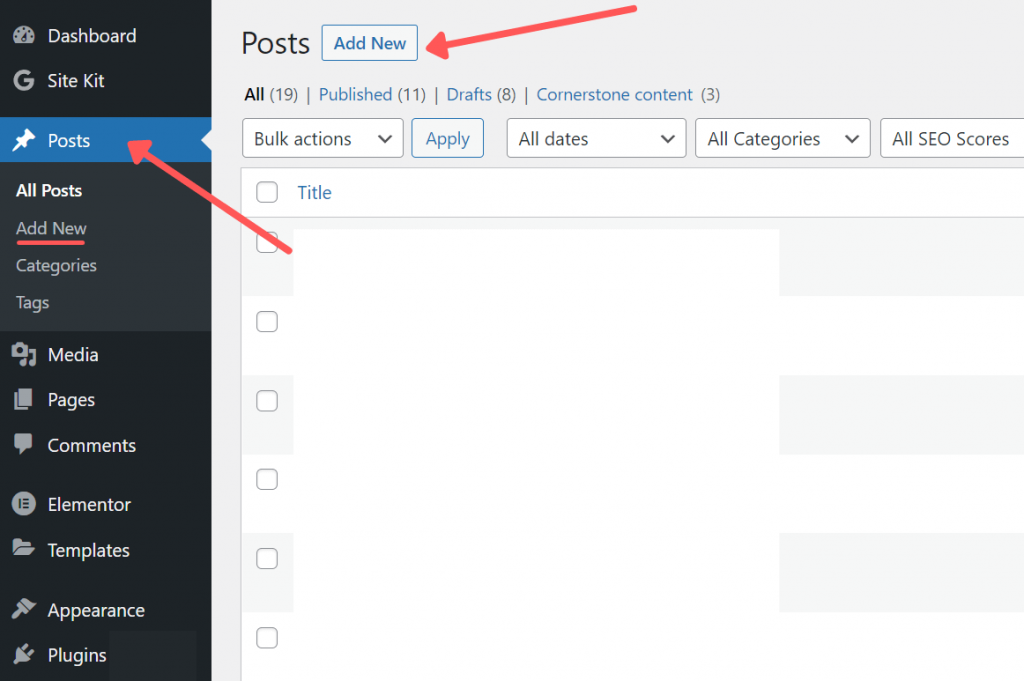 How to add a new post in wordpress