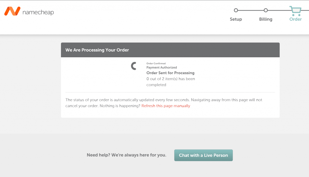 Order processing