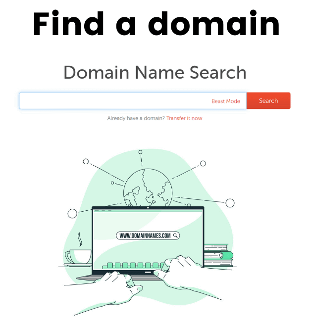 choose a name and domain