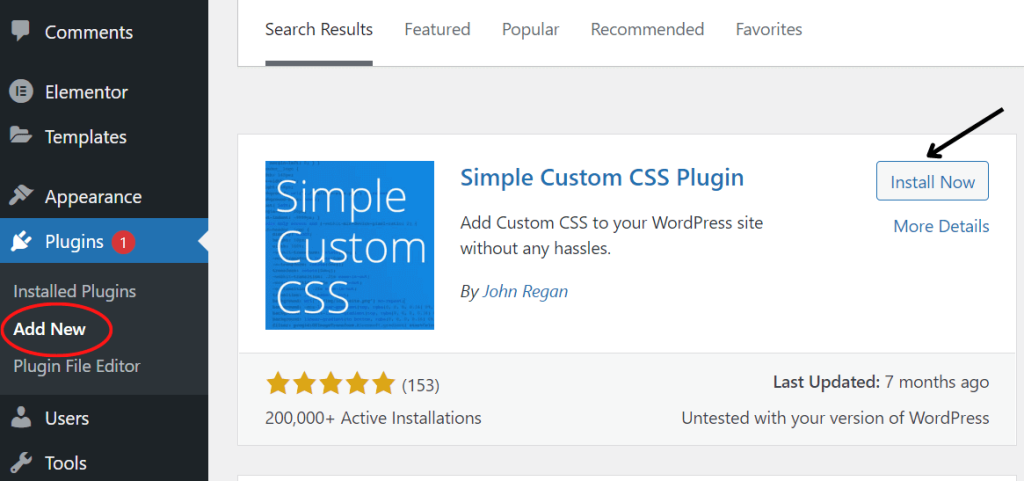 add custom CSS to WordPress using a plugin