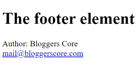 footer tag example